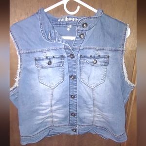 Dollhouse XL Denim Jean Vest